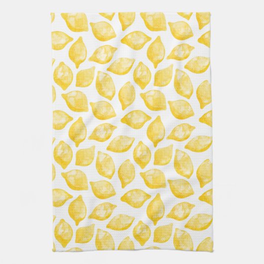 Waterverf Lemon Pattern Citrus Theedoek (Verticaal)