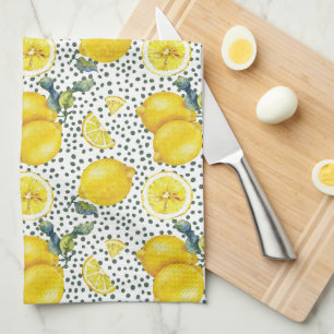 Waterverf Lemon Pattern Kitchen Theedoek