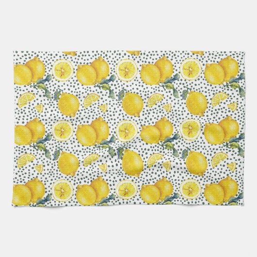 Waterverf Lemon Pattern Kitchen Theedoek (Horizontaal)
