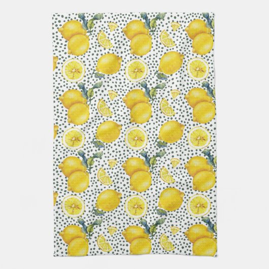 Waterverf Lemon Pattern Kitchen Theedoek (Verticaal)