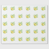 Waterverf Lemon Pattern Simple Cadeaupapier (Vlak)