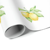 Waterverf Lemon Pattern Simple Cadeaupapier (Rol Hoek)