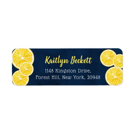 Waterverf Lemon plakken label (Voorkant)