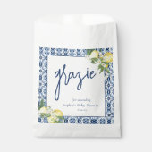 Waterverf Lemon Positano Baby shower Bedankzakje (Voorkant)