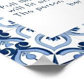 Waterverf Lemon Positano Baby shower Spelletjes Poster (Hoek)