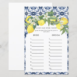 Waterverf Lemon Positano Vrijgezellenfeest Spellet