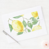 Waterverf Lemon Rechthoekige Sticker (Envelop)