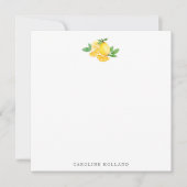 Waterverf Lemon Simple Personalized Stationery Notitiekaartje (Voorkant)