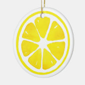 Waterverf Lemon Slice-briefkaart Keramisch Ornament (Links)