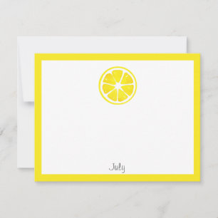 Waterverf Lemon Slice-briefkaart Notitiekaartje