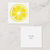 Waterverf Lemon Slice-briefkaart Notitiekaartje (Voorkant / Achterkant)