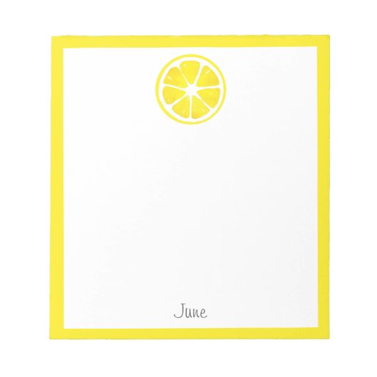 Waterverf Lemon Slice Notitieblok (Voorkant)