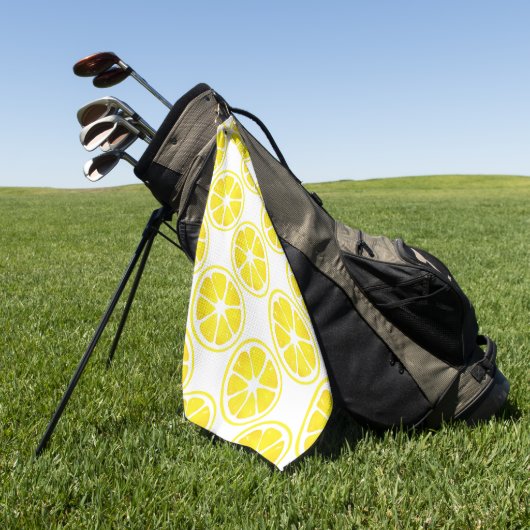 Waterverf Lemon Slice Pattern Golfhanddoek (Groen)