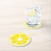 Waterverf Lemon Slice Ronde Kartonnen Onderzetter (Insitu)