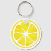 Waterverf Lemon Slice Sleutelhanger (Achterkant)