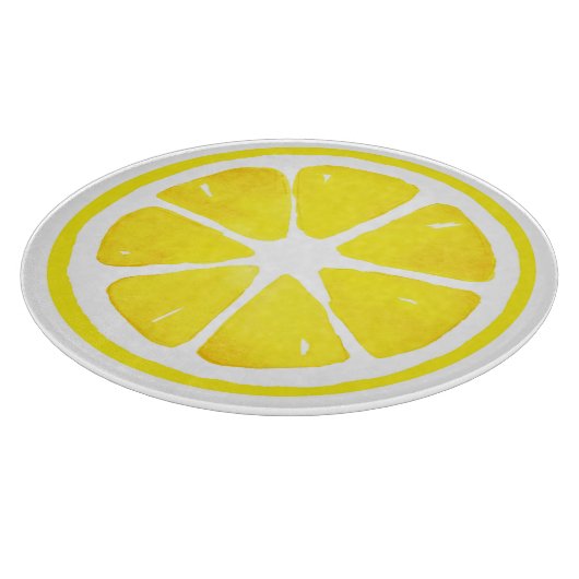 Waterverf Lemon Slice Snijplank (Hoek)