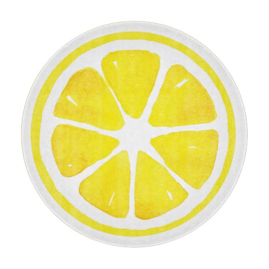 Waterverf Lemon Slice Snijplank (Voorkant)