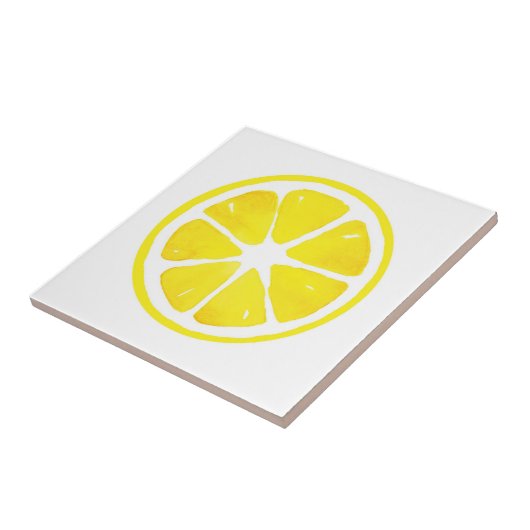 Waterverf Lemon Slice Tegeltje (Zijkant)
