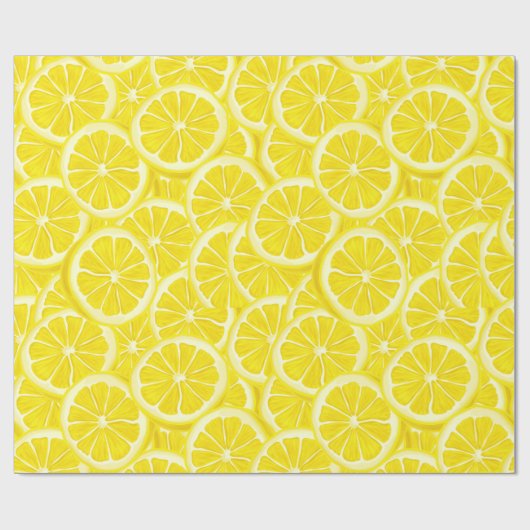 Waterverf Lemon Slices Cadeaupapier (Vlak)