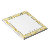 Waterverf Lemon Slices Pattern Personalized Notitieblok (Schuin)