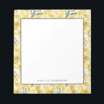 Waterverf Lemon Slices Pattern Personalized Notitieblok<br><div class="desc">citroenblok. Het kenmerkt het patroon van de citroenplakken van de waterverf. Personaliseer u door namen en andere details toe te voegen Dit citroenpatroon is perfect als cadeau.</div>