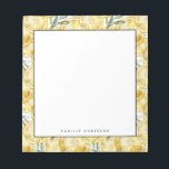 Waterverf Lemon Slices Pattern Personalized Notitieblok<br><div class="desc">citroenblok. Het kenmerkt het patroon van de citroenplakken van de waterverf. Personaliseer u door namen en andere details toe te voegen Dit citroenpatroon is perfect als cadeau.</div>