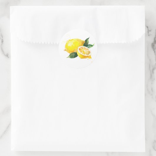 Waterverf Lemon Sticker (Tas)