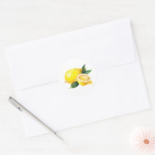 Waterverf Lemon Sticker (Envelop)