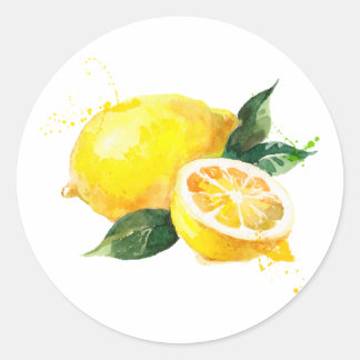 Waterverf Lemon Sticker