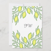 Waterverf Lemon Summer Baby shower Uitnodiging (Achterkant)