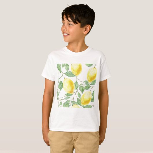 Waterverf Lemon T-shirt (Voorkant volledig)