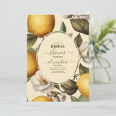 Waterverf Lemon Theme Vrijgezellenfeest Kaart (Staand voorkant)