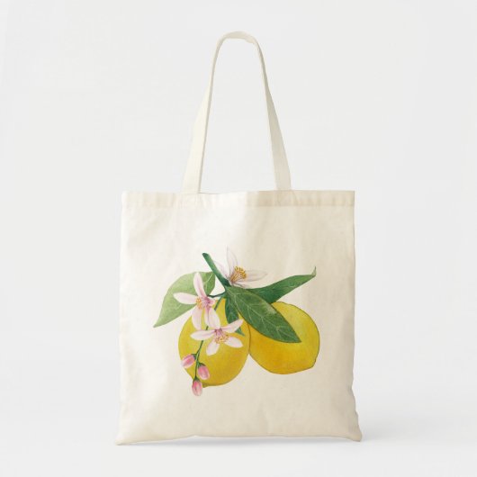 Waterverf Lemon Tote Bag (Voorkant)