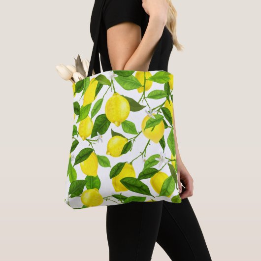 Waterverf Lemon Tote Bag (Dichtbij)