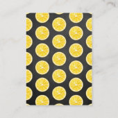 Waterverf Lemon Tree Baby shower Diaper Raffle Informatiekaartje (Achterkant)