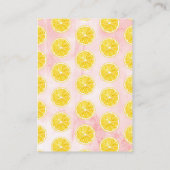 Waterverf Lemon Tree Baby shower Diaper Raffle Informatiekaartje (Achterkant)