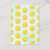 Waterverf Lemon Tree Baby shower Diaper Raffle Informatiekaartje (Achterkant)