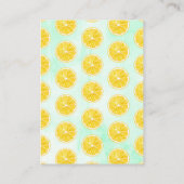 Waterverf Lemon Tree Baby shower Diaper Raffle Informatiekaartje (Achterkant)