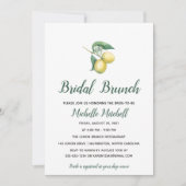 Waterverf Lemon Tree Branch | Bridal Brunch Kaart (Voorkant)