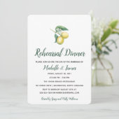 Waterverf Lemon Tree Branch | repetitief diner Kaart (Staand voorkant)