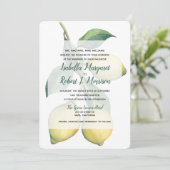 Waterverf Lemon Tree Branch | Weddenschap Kaart (Staand voorkant)