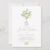 Waterverf Lemon Tree Summer Bridal Luncheon Kaart (Voorkant)