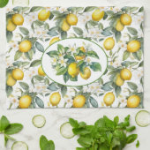 Waterverf Lemon Tree Theedoek (Gevouwen)