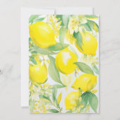 Waterverf Lemon Tuin Verjaardagsfeest Kaart (Achterkant)