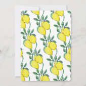 Waterverf Lemon Vine Greenery Engagement Party Kaart (Achterkant)