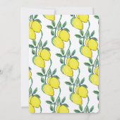 Waterverf Lemon Vine Greenery Verloving Kraft Kaart (Achterkant)