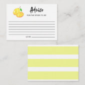 Waterverf Lemon Vrijgezellenfeest Advice Lettering Advieskaart (Voorkant / Achterkant)