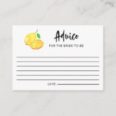 Waterverf Lemon Vrijgezellenfeest Advice Lettering Advieskaart (Voorkant)