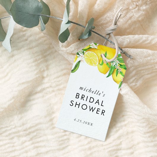 Waterverf Lemon Vrijgezellenfeest Cadeaulabel