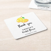 Waterverf Lemon Vrijgezellenfeest dank u wel Kartonnen Onderzetters (Schuin)